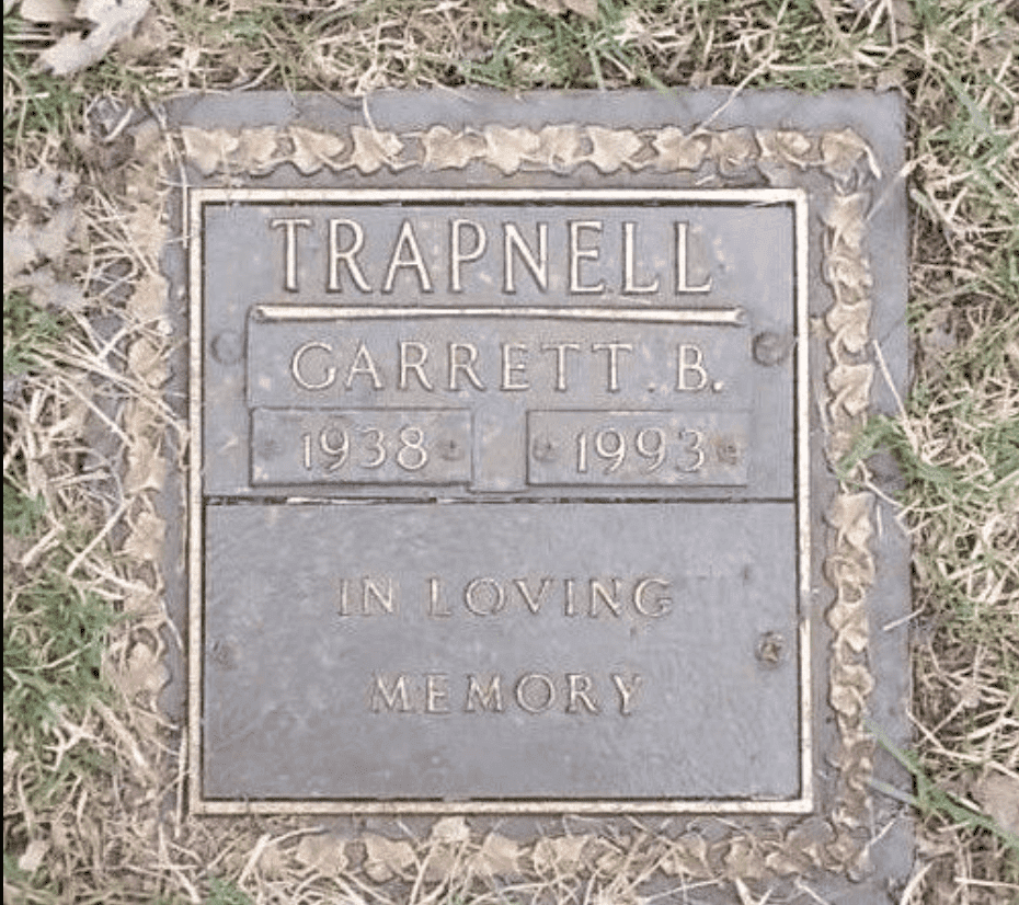 Garrett Brock Trapnell memorial photograph documenting the final chapter of the notorious TWA hijacker's life in 1993.