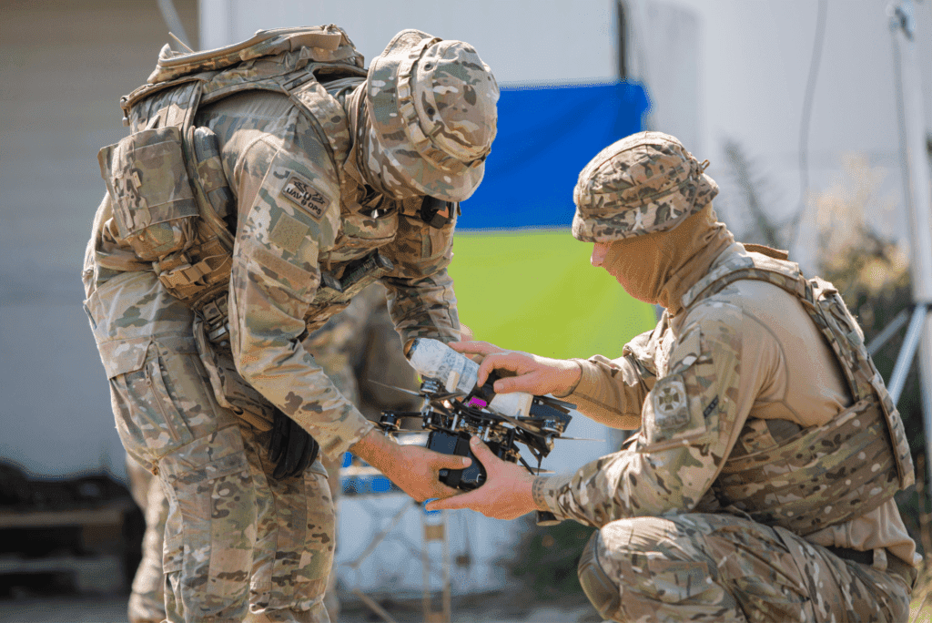 Ukrainian weaponized drones illustrating the industrial expansion behind systems such as the FP-5 Flamingo