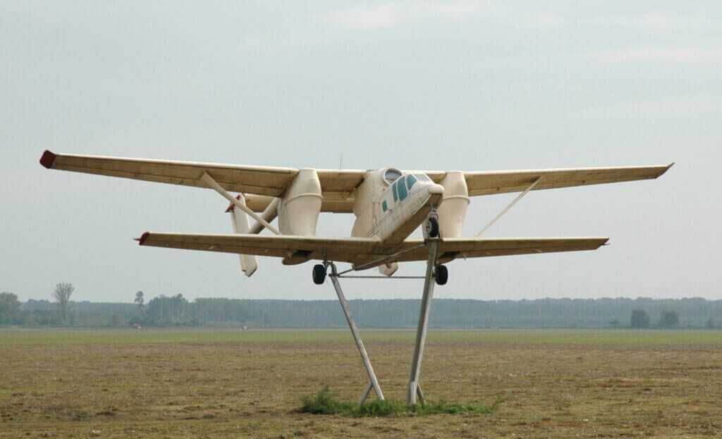 Polish PZL M-15 Belphegor jet-powered biplane using an AI-25 series turbofan engine