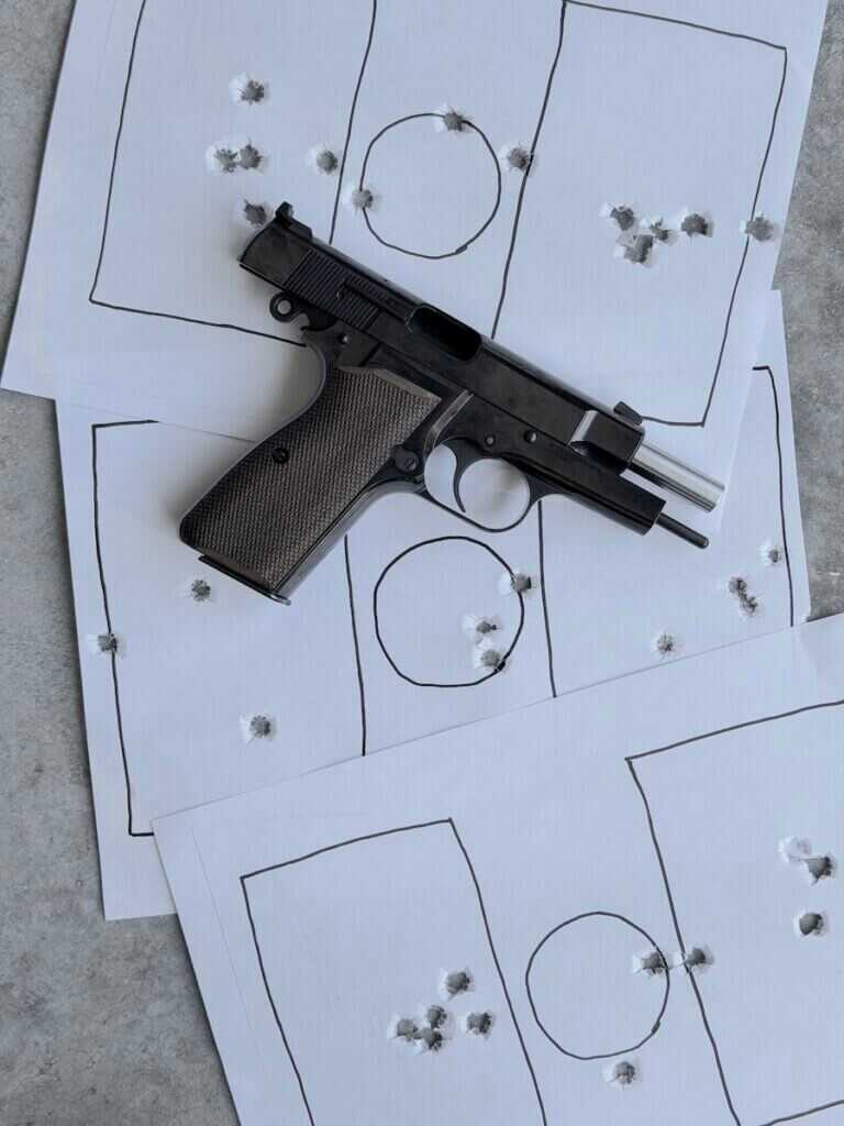 Springfield SA-35 4 inch Polished BAER Solutions Standard Drill target