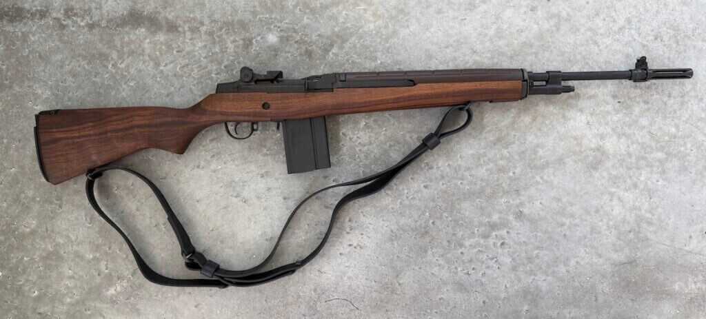 Springfield Armory M1A Standard Issue .308 rifle with walnut stock and sling