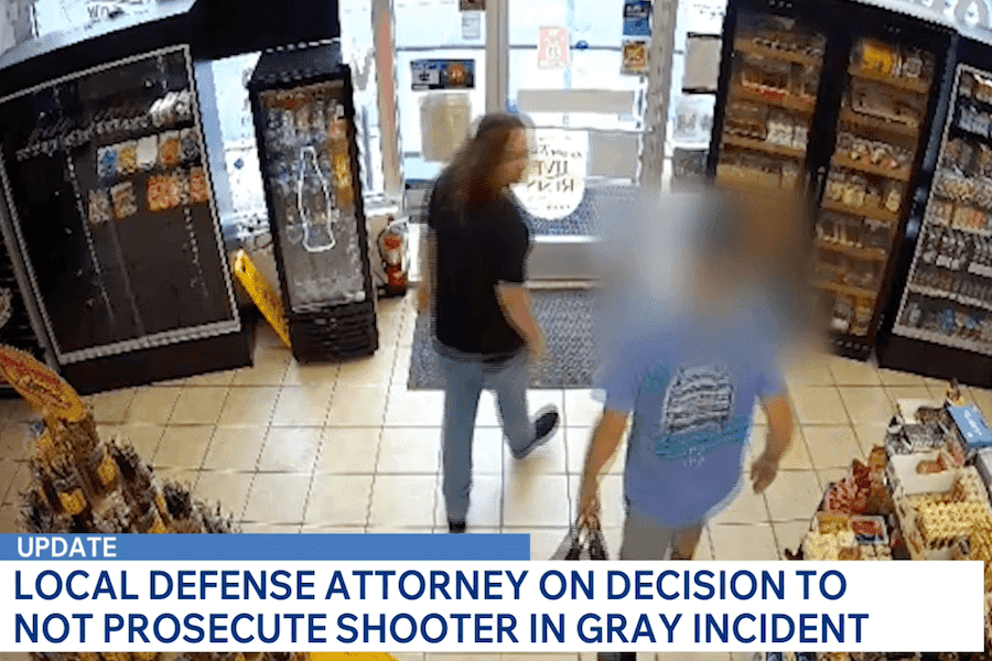 Surveillance footage shows two men inside a Gray, Tennessee, vape shop before a fatal confrontation outside.