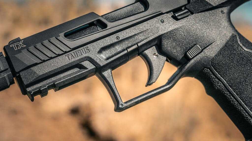 Taurus TX22 Braced frame accessory Picatinny rail beneath the barrel and ahead of trigger guard