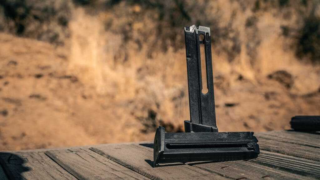 Taurus TX22 Braced .22 LR pistol magazine configuration featuring 22-round and 16-round capacity options