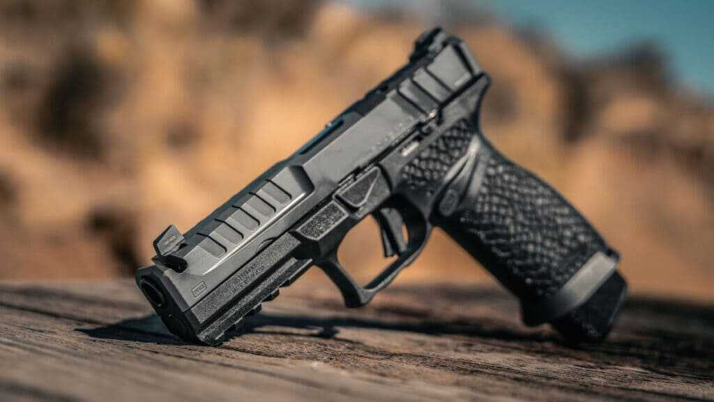Springfield Echelon Pro 4.5F Comp captive stainless steel guide rod and recoil system that contribute to flat shooting