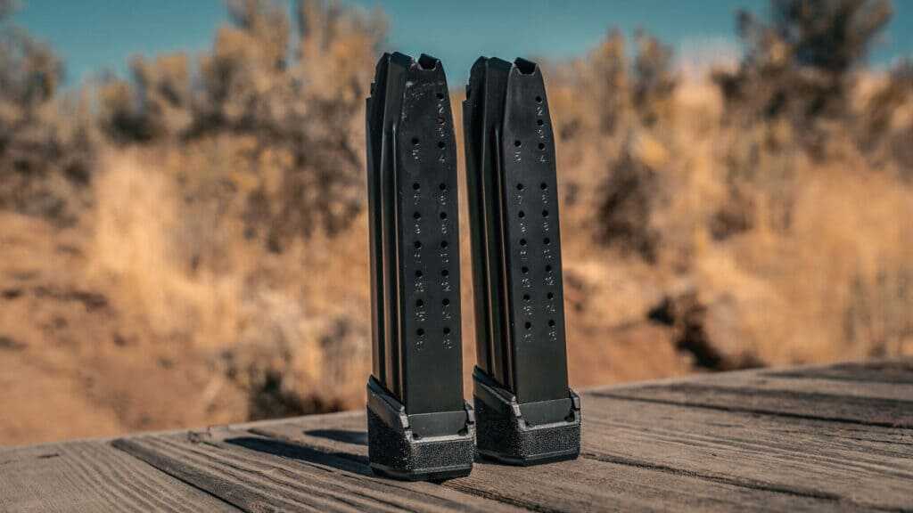 Three Springfield Echelon Pro 20-round 9mm magazines included with the full-size 4.5F Comp pistol