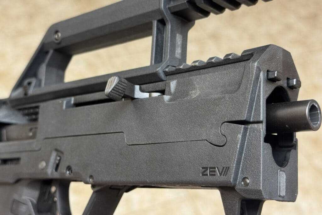 Ambidextrous ZEV FDP charging handle that folds flat against the frame when not in use