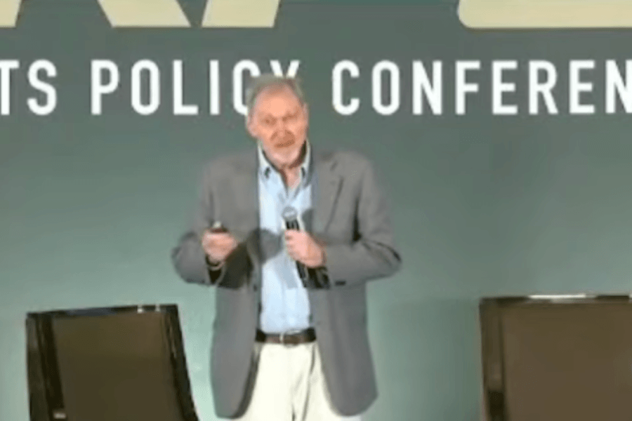John Lott speaks onstage at the Gun Rights Policy Conference.