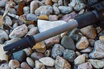The barrel has a flat matte finish that holds oil well and won’t reflect light.