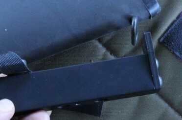 AR-15 Monopod - Mounts on A2 Stock Sling Loop The ear on the support slips into the sling loop, then you use the Vecro strap to secure the monopod.