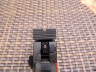 The Shotmaxx Wearable Shot Timer—Gear Review Grooves in the back of the rear sight eliminate glare.