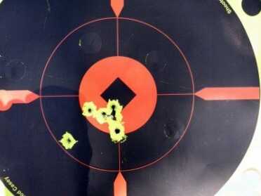 The Shotmaxx Wearable Shot Timer—Gear Review Offhand at seven yards.