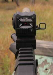 From the front, the photo sensor can be seen on the right side with the slider moved to the left.