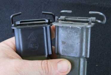 The scabbard, left, is very close to my original M1942 scabbard made for the cut down originals. 