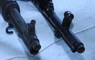 The SVT-40 is several inches longer than the M1 Garand, due to the the long action and flash hider.