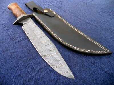 While putting together the links for this article I scored this Damascus Bowie on Ebay for $50 plus $15 shipping from Pakistan. Don't worry about