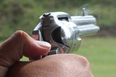 Ruger's SASS Tricked-out Vaqueros —Cowboy Shooting Cock with your left hand, shoot with your right. Note the transfer bar covering the pin.