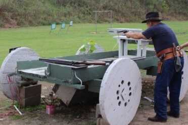 Ruger's SASS Tricked-out Vaqueros —Cowboy Shooting Fear not the Ob-sacles in your path.