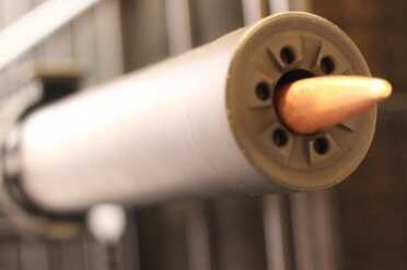It will work out of a .45 suppressor. 