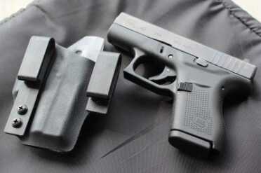 The dual clips on the back of the holster allow for more positive grip on a belt, which prevents the holster from shifting during a draw.