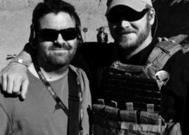 Former Navy SEAL Brandon Webb Shares Thoughts on 'American Sniper,' Gun Culture, Concealed Carry -- SHOT Show 2015 Webb with Chris Kyle, one of his former students at sniper school. (Photo: SOFREP)