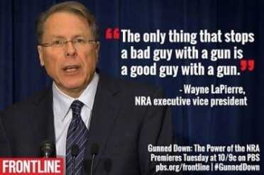 NRA Exec. V.P. Wayne LaPierre. (Photo: FRONTLINE)