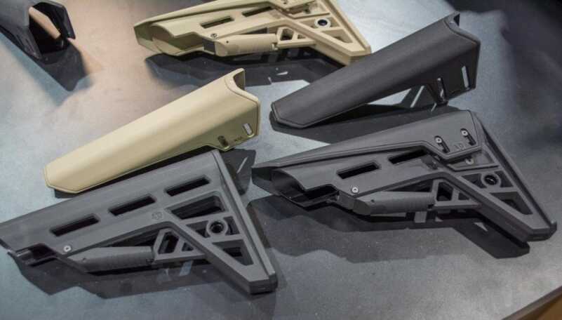 No More Shake with ATI's TactLite AR Stock The new ATI TactLite AR stocks. The standard model is on the left and adjustable comb model on the right.