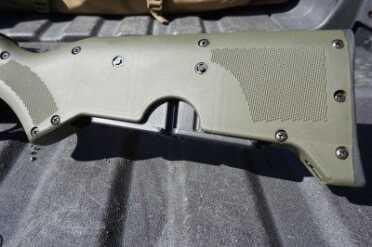 The stock will hold two 10 round mags.
