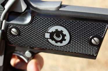 The aluminum grips are milled and the texture is superb.