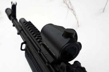 Without a riser, the optic sits in line with AK sights.