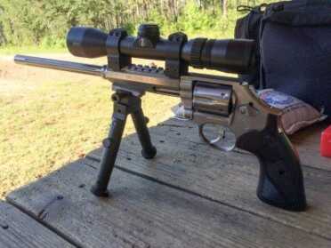 Although I didn't really need it, I used a bag of lead shot to stabilize the gun for accuracy testing.