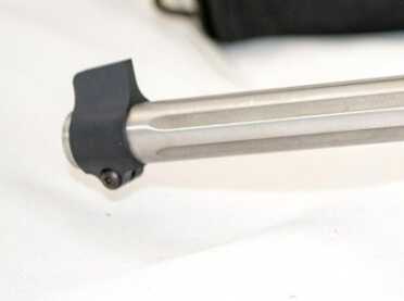 The front sight is easily removable if you want to go with a pure optics solution.