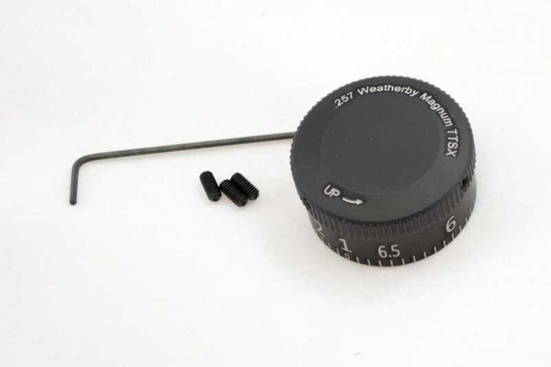 Long Range Made Easy with Nikon's ProStaff 5 Custom XR The custom turret cap arrives with Allen screws and a tool to install the new cap.