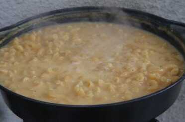 Prepping 101: Cheap & Small DIY Rocket Stove Cooking It took about 20 minutes to get the Cheesy Mac up to boiling. But during that time the pasta cooked and softened. The boil was never really hard, but it cooked.