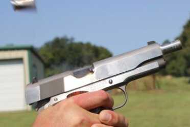 Typical muzzle rise for a 1911.