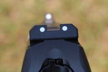 The 3 dot sight picture is easy to pick up.