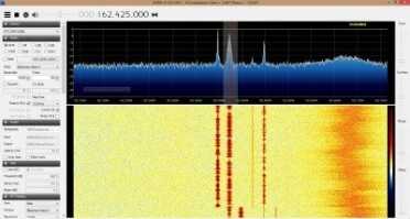 Prepping 101: TEN BUCKS - Worldwide All Band Radio Scanner This is a screencap of SDR#. The top display gives you the frequencies, and the bottom is called a waterfall, which I find useless so far. These are the four NOAA weather channel frequencies within reach of my included steel whip antenna.