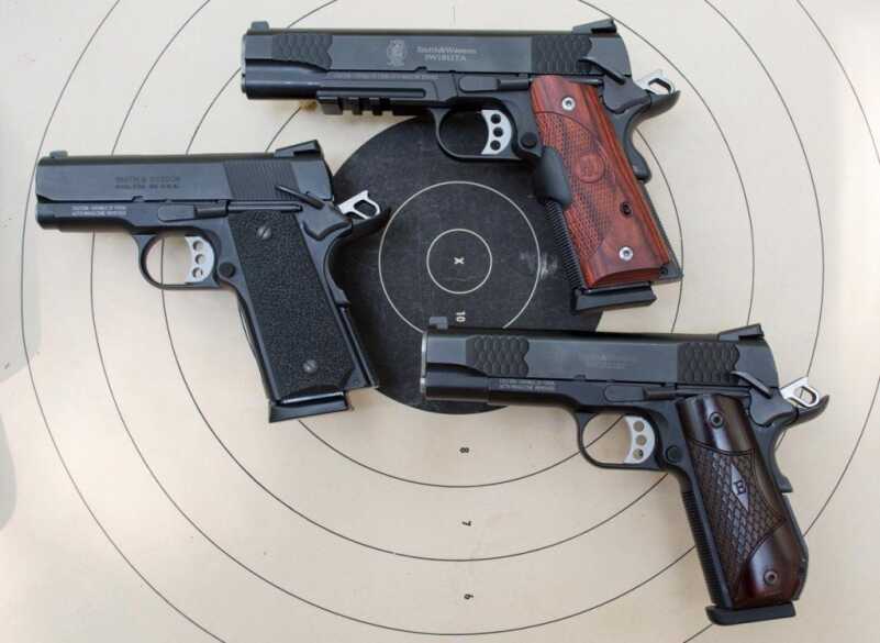 The Ultimate 1911 Family Ballistics Guide I used a trio of Smith & Wesson SW1911 models for testing.