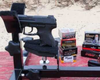 Heckler & Koch P30SK: A Carry Gun You’ll Want to Carry to the Range! My setup for testing accuracy. It still leaves room for human error - but not much.