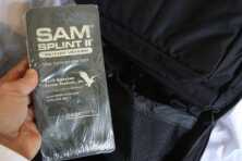 Prepping 101: Building a Mobile Trauma Hospital Bag The Military kits usually have one of these SAM Splints. They are just pieces of high density foam. If you have plenty of duct tape and zip ties, you can make a splint out of anything stout. Just be careful with cutting off circulation with zip ties.