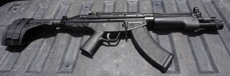 But the wider braces allow you to strap the gun to your forearm.