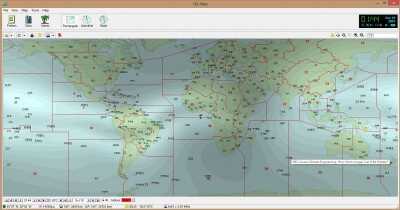 This is a screen shot of DX Atlas. The overlay is the F2 layer of the ionosphere, and it shows where you might be able to reach if you are in a certain spot.  From South Florida, on this map, I could possibly reach into Morocco and the Western provinces of Canada right now. 