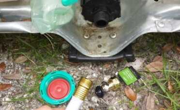 Prepping 101: Collecting & Storing Rainwater for Survival - Solutions, Calculations To use the tank adapter you'll need to convert the male end of the hose to female.