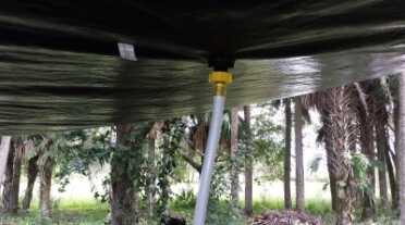 Prepping 101: Collecting & Storing Rainwater for Survival - Solutions, Calculations A drain tarp has a built in spigot for the water to escape. Generally they are threaded for a garden hose.
