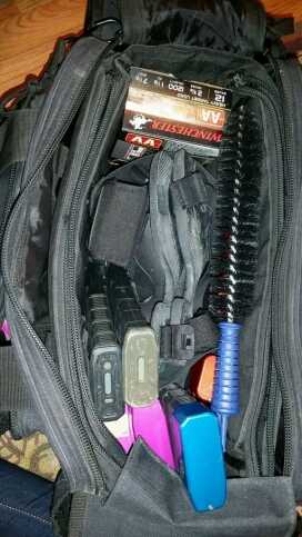 A look inside the range bag! 