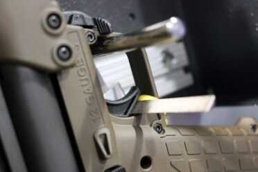 BoomDock--Rapid Access for Long Guns--SHOT Show 2016 BoomDock 2 will allow the trigger block to angle for odd designs like the KSG.