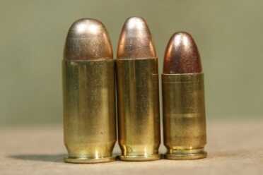 .38 Super Conversion: Upgrade a Self-Defense Gun Left to Right .45ACP .38 Super 9mm (notice case length)