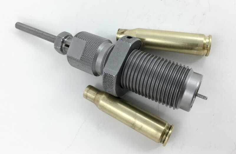 Reloading: Brass Resizing The resizing step does exactly what the name implies. Using a die like this Hornady .308 resizing die, you squish the fired case back into its original dimensions.