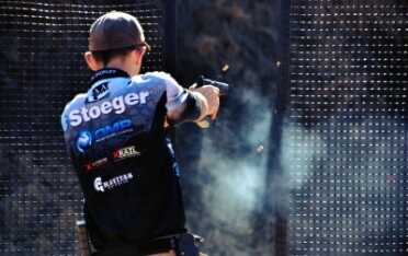 Tim Yackley, shooting USPSA Limited Division.