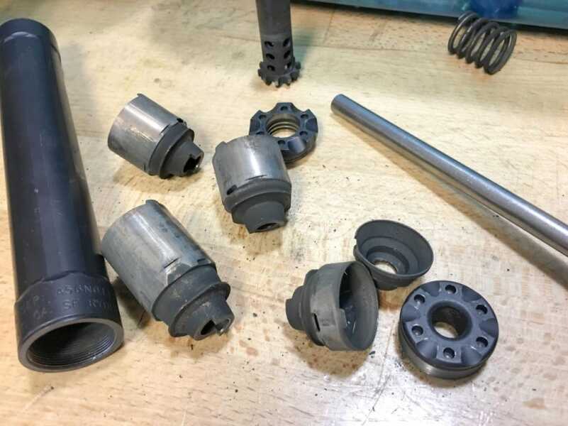 The tightly interlocking baffles keep most of the grime from getting between the baffle wall and the tube, ensuring that you can still remove them after heavy shooting.